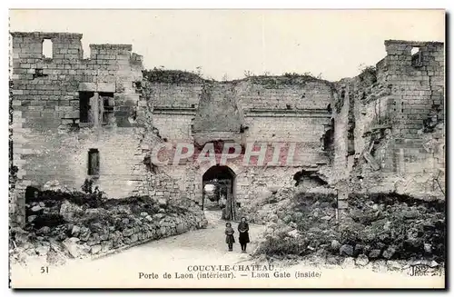 Couchy le Chateau - Porte de Laon - enfant - Ansichtskarte AK