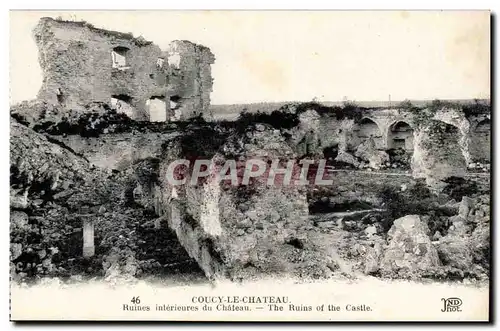 Couchy le Chateau - Ruines Interieures du Chateau- Ansichtskarte AK