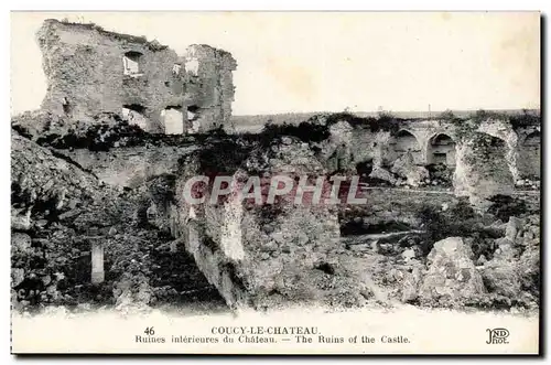 Couchy le Chateau - Ruines Interieures du Chateau- Cartes postales