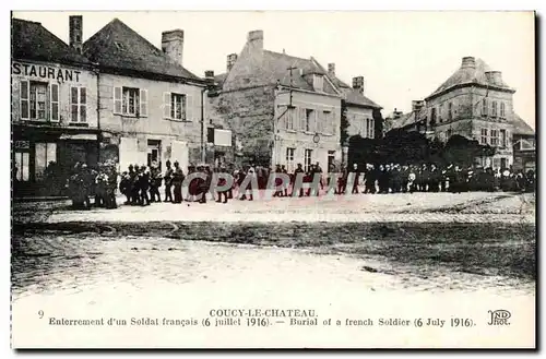 Couchy le Chateau - Enterrement d&#39un soldat francais 6 Juillet 1916 - Cartes postales