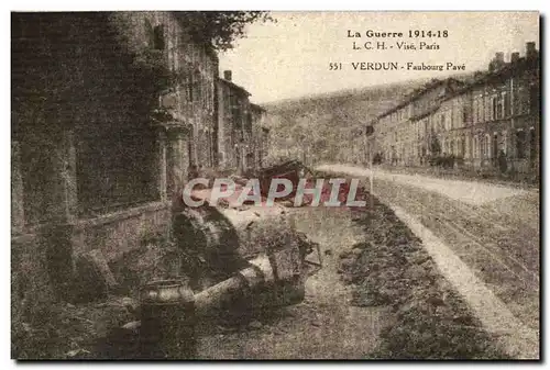 Verdun - Faubourg Pave - La Guerre 1914 1918 - Ansichtskarte AK Tank