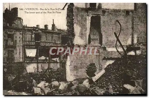 Verdun - Guerre 1914 1918 - Bas de la Rue Saint Pierre - Ansichtskarte AK