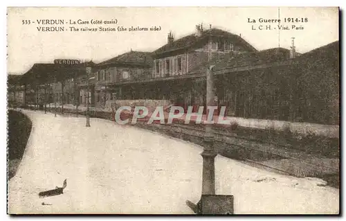 Verdun - Guerre 1914 1918 - La Gare - Railway Station - train - Ansichtskarte AK