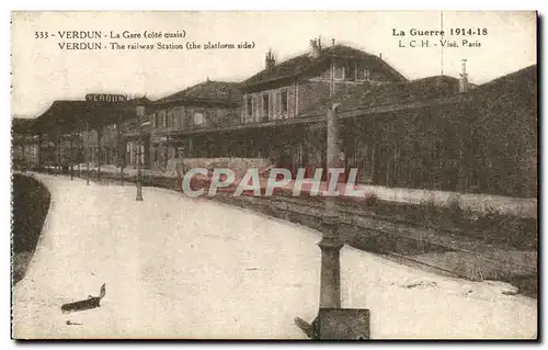 Verdun - Guerre 1914 1918 - La Gare - Railway Station - train - Cartes postales