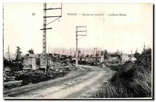 Pinon - Route de Laffaux - Ansichtskarte AK