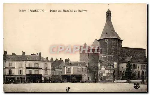 Issoudun - Place du Marche et Beffroi Cartes postales