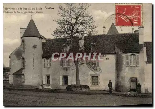 St Benoit de Sault - Chateau de Sacierges Saint Martin Ansichtskarte AK