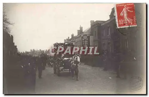 CARTE PHOTO La Bondonniere Chevaux - Animaux - Char - Fete - Defile Cartes postales