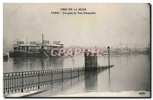 Paris - 12 - Inondations de Paris 1910 - Pont d&#39Austerlitz - Cartes postales