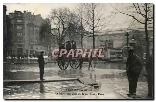 Paris - 16 - Inondations de Paris 1910 - Rue Gros - Cartes postales