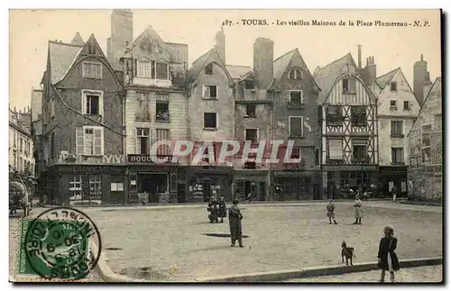 Cartes postales Tours Les vieilles maisons de la place Plumereau