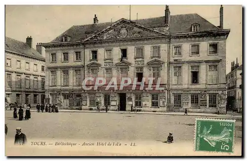 Ansichtskarte AK Tours Bibliotheque Ancien hotel de ville