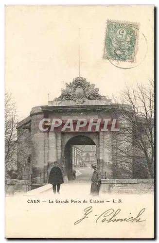 Caen Cartes postales la grande porte du chateau