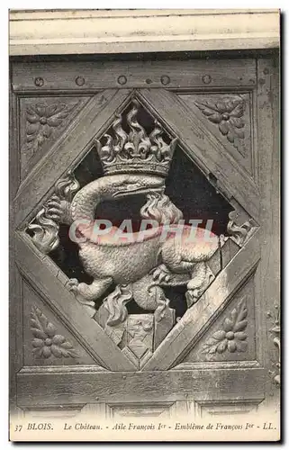 Blois Ansichtskarte AK Le chateau Aile francois 1er Embleme de Francois 1er