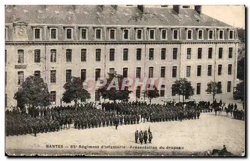 Nantes - 65 Regiment d&#39Infanterie - Presentation du drapeau Cartes postales