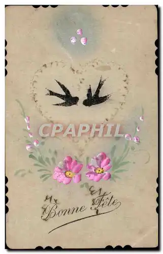 Fetes - Bonne Fete - Oiseaux - Colombe - dove Cartes postales