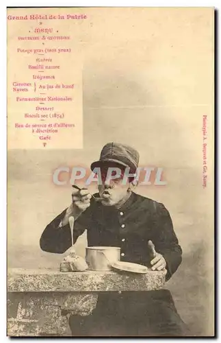 Fantaisie - Homme - Grand Hotel de la Patrie - Menu - Restaurant - Humour - face filled with express