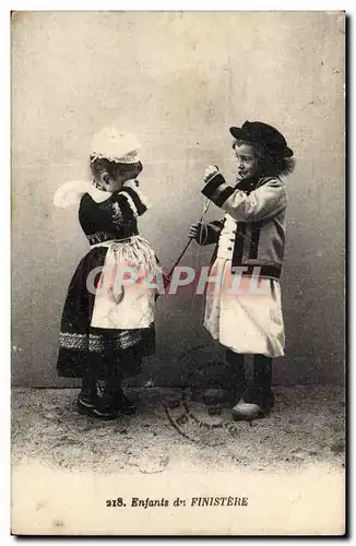 Fantaisie - Enfants de Finistere - Costumes - Folklore Ansichtskarte AK