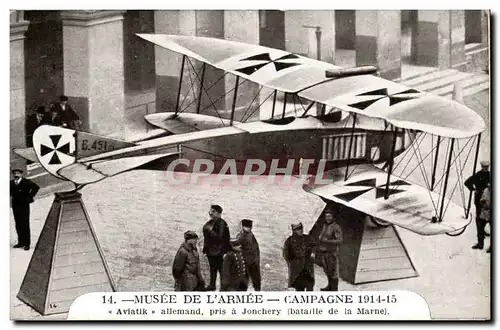 Marne - Musee de l&#39Armee - pris a jonchery - avion - aeroplane - Campagne 1914 1915 - Aviatik all