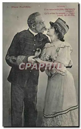 Fantaisie - Couple - Place fortifiee - Victoire - - Cartes postales