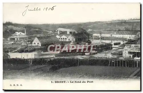 Brest - Le fond du Port Ansichtskarte AK