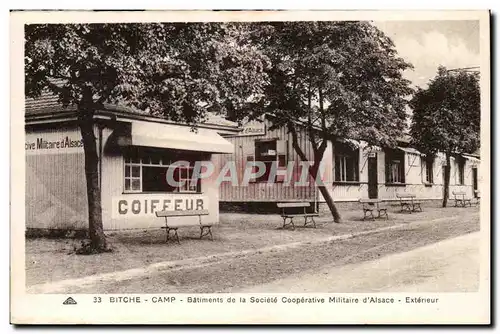 Bitche - Camp - batiments de la Societe Cooperative Militaire d&#39Alsace Coiffeur - Ansichtskarte AK