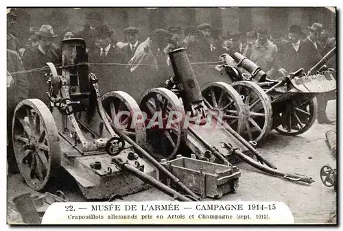 Guerre 1914 1915 - Musee de l&#39Armee - canons - Ansichtskarte AK