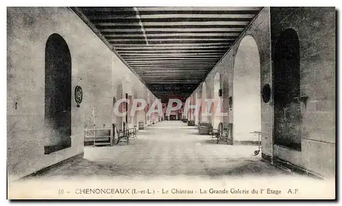 Chenonceaux - Le Chateau - La Grande Galerie du l&#39Etage - Ansichtskarte AK