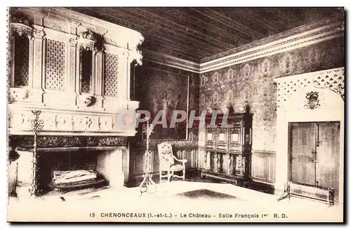 Chenonceaux - Le Chateau - Salle Francois 1 - Cartes postales