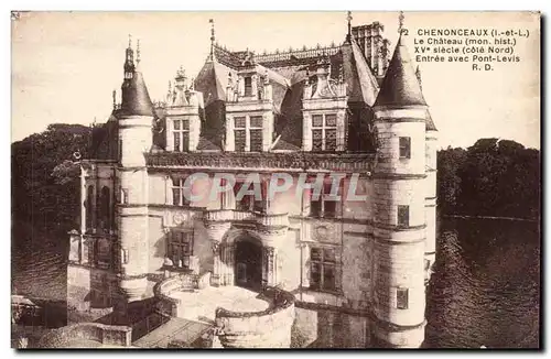 Chenonceaux - Le Chateau - Entree avec Pont Levis - Bridge - Cartes postales