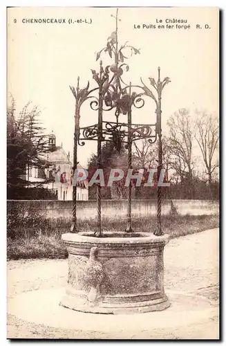 Chenonceaux - Le Chateau - Le Puits en fer forge Cartes postales