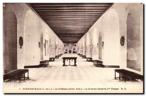 Chenonceaux - Le Chateau - La Grande Galerie Ansichtskarte AK