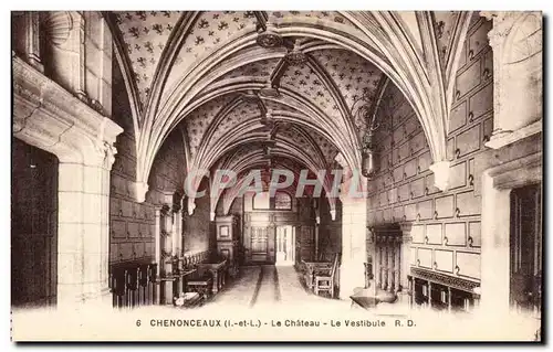 Chenonceaux - Le Chateau - Le Vestibule Ansichtskarte AK