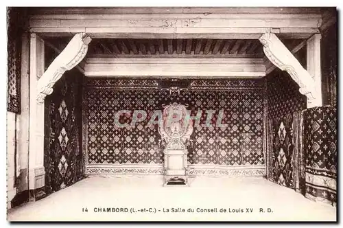 Chambord - La Salle du Conseil de Louis XV Cartes postales