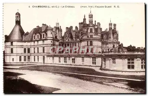 Chambord - Le Chateau - Facade Ouest Cartes postales