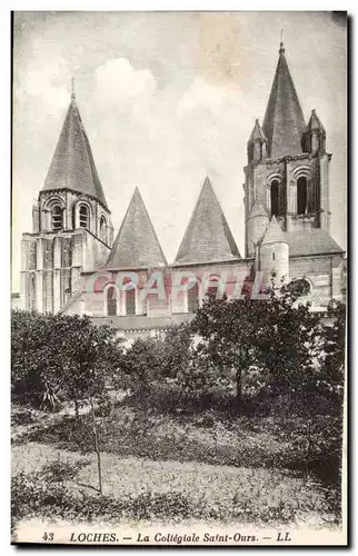 Loches - Le Collegiale Saint Ours - Ansichtskarte AK