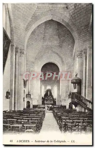 Loches - Le Collegiale Saint Ours - Interieur - Ansichtskarte AK