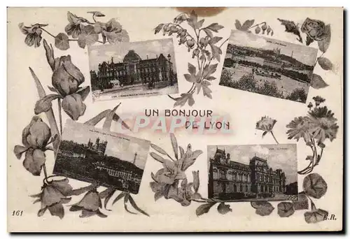 Lyon - Un Bonjour de Lyon - Souvenir - Ansichtskarte AK