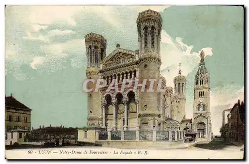 Lyon - Notre Dame de Fourvieres - La Facade - Cartes postales