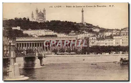 Lyon - Palais de Justice et Coteau de Fourviere - Ansichtskarte AK