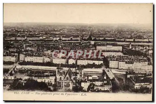 Lyon - Vue Generale prise de Notre Dame de Fourviere - Ansichtskarte AK