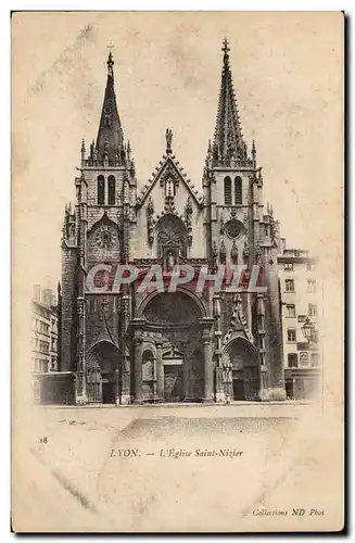 Lyon - L&#39Eglise St Nizier- Ansichtskarte AK