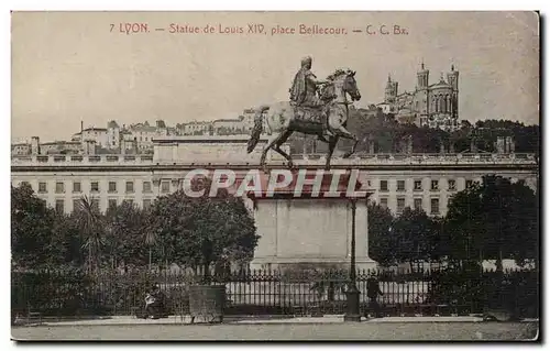Lyon - Statue de Louis XIV - Place Bellecour - Ansichtskarte AK