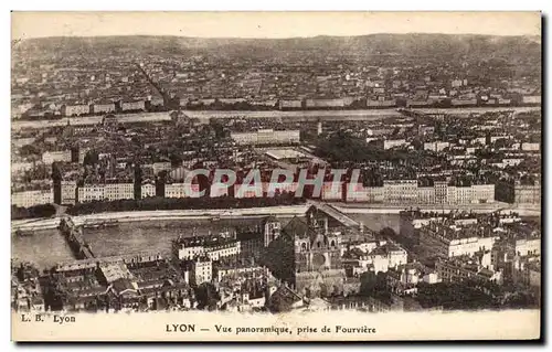 Lyon - Vue Panoramique prise de Fourviere - Ansichtskarte AK