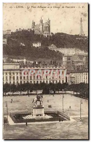 Lyon - La Place Bellecour et le Coteau Fourviere - Ansichtskarte AK