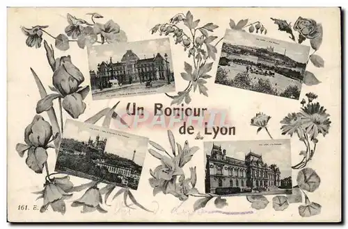Lyon - Un Bonjour de Lyon - Souvenir Ansichtskarte AK