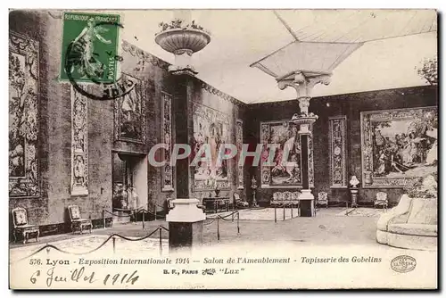 Lyon - Exposition Internationale de 1914 - Salon de l&#39Ameublement - Tapisserie des Gobelins - Ansichtskarte AK