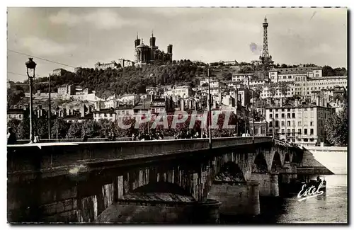 Lyon - Pont du Change et Colline de Fourviere - Ansichtskarte AK