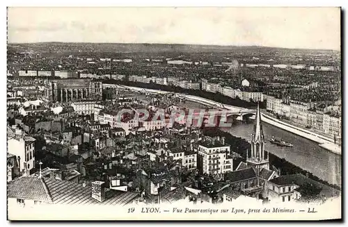 Lyon - Vue Panoramique sur Lyon prise des Minimes - Ansichtskarte AK