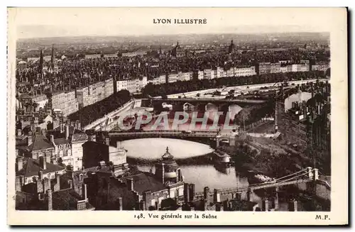 Lyon - Vue Generale sur la Saone - Ansichtskarte AK